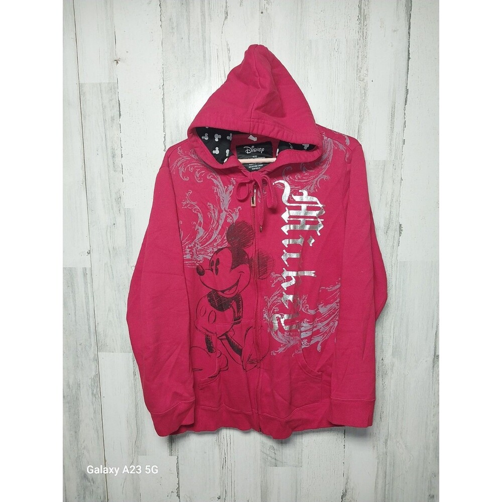 Women's 18/20 Red Mickey Mouse Full Zip Hoodie